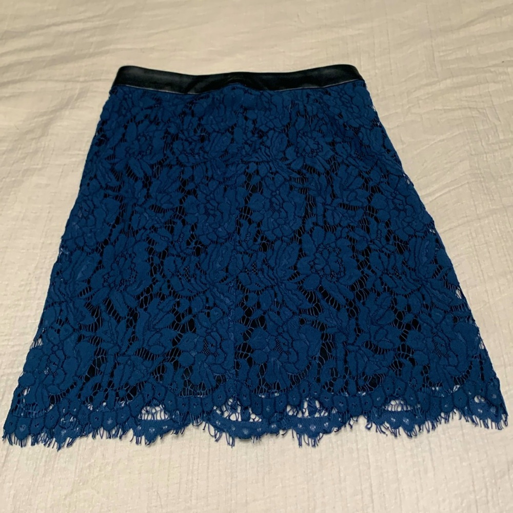 Brixon Ivy Lace Overlay Pencil Skirt Medium